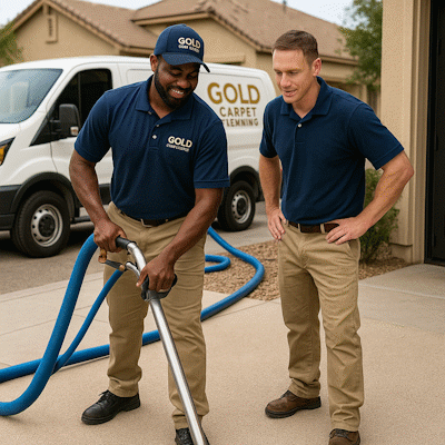 Professional carpet cleaning team working in Sun City West